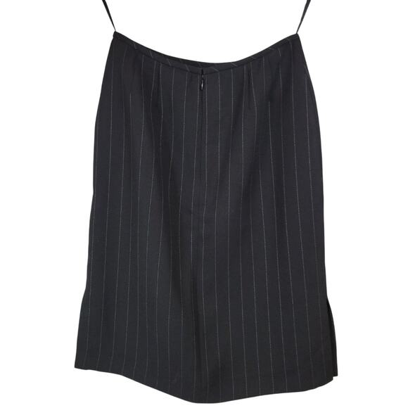 Tahari Arthur Levine Women Black Pinstripe Career Skirt Size 4 - Picture 2 of 7